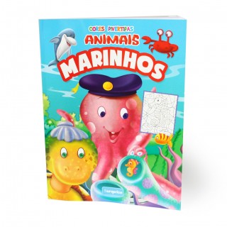 LIVRO COLORIR ANIMAIS MARINHOS
